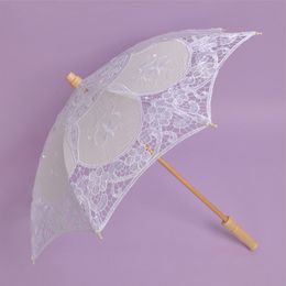 Fancy Lace Parasol Retro Wedding Party Vintage Handmade Embroidered Umbrella Dancing Props Nostalgic Romantic Style Photo Props