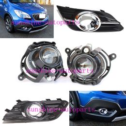 For Buick Encore 2013-15 Car Auto Front Bumper Left Right Fog Light Lamp Housing Cover Bulbs