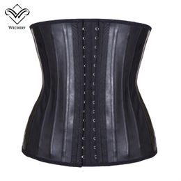 Treinador de cintura de látex espartilho corset emagrecimento de emagrecimento bainha corpo shaper modelando cinta cintura cincher 25 aço osso xs-6xl