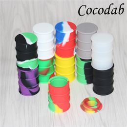 Small 26ml dab wax silicone oil drum wax vaporizer pen silicone jar butane hash oil silicone bho container