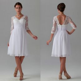 empire waist short wedding dress