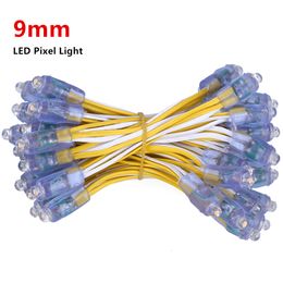 50pcs/string 9mm led pixel module string light DC5V IP65 waterproof channel letters led points light white/red/yellow/blue/green