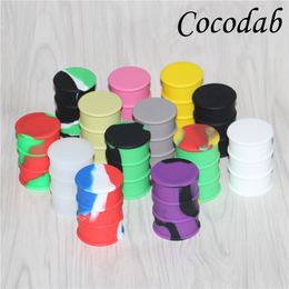 Wholesale Silicone Oil Drum Barrel Wax Containers 26ml Food Grade Concentrate Silicone Dab Container Electronic Cigarette Accessories DHL