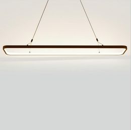 Modern minimalism led hanging pendant lights square Aluminium suspension luminaire Pendant Lamp Dining Kitchen Room High Brightness