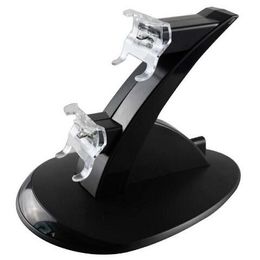 Dual Charging Stand USB Charger Dock Station for Playstation DualShock 4 PS4 XBOX ONE Controller Gamepad Mount Holder LED Light Aeroplane