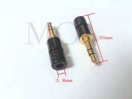 1pcs Copper Gold Plated 3.5mm Stereo Male Plug soldering connector