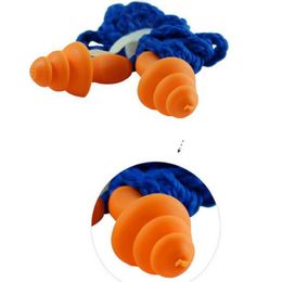earplug protector NZ - New Soft Silicone Corded Ear Plugs ears Protector Reusable Hearing Protection Noise Reduction Earplugs & can drop ship