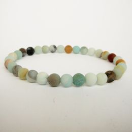 SN1153 Natural Amazonite Bracelet 6mm beads Matte Amazonite Jewellery High Quality Women`s Bracelet Yoga Meditation Bracelet