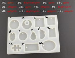 12 Designs Cabochon Silicon Mold Mould For Epoxy Resin Jewelry Making DIY Craft Accessories