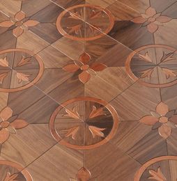 Red Walnut floor art medallion ceramics effect finished PVC backdrops flower home bedroom set solid timber flooring tiles wood parquet wooden products parquetry