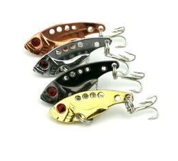 100pcs Metal Mini VIB Spoon Fishing Lures Bait 3.2g 3.5cm Blade Hard Jigs Fishing Tackle