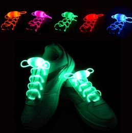 Newest LED Flash Light Up Shoelaces Glow Stick Strap Shoelaces Xmas Decor Shoestring Disco Party Skating bling lighting shoes laces Gift
