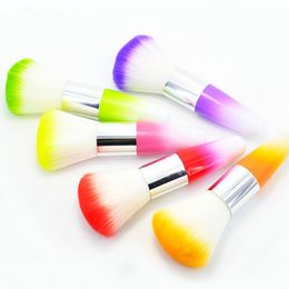 Colour Nail Art Dust Cleaner Brushes Tool For Acrylic UV Gel Powder Remover Kit #R48