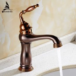 Oil Rubbed Bronze Stylish Elegant Bathroom Basin Faucet Brass Vessel Sink Water Tap Mixer Hot and Cold Water 9238