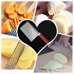 Potato Wavy Edged Knife Stainless Steel Vegetable Fruit Cutting Cooking Tool #R571