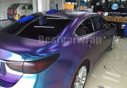 Purple / blue /green matte chameleon Vinyl With Air Bubble free Car Vehicle wrap flip flop foil film metallic FOIL 1.52x20m/Roll 4.98x66ft