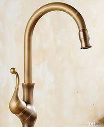2017新しいデザインのデッキマウントアンティーク真鍮のキッチン蛇口寒さと湯たまぼり/その他の蛇口シャワーがaccs HS430