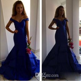 Sexy Mermaid Arabic Prom Dress Sexy Sweetheart Vintage Off Shoulder Backless Layered Ruffles Royal Evening Party Gown For Women Formal