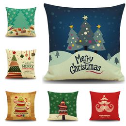 christmas trees cushion cover colorful christmas theme pillow case party decor dazzle colour cushion cover sofa couch chair cushion