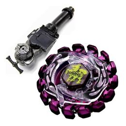 Spinning Top 4D Bayblade Metal Fight BB86 Purple Poison Zurafa Giraffe S130MB Metal Ball Bottom L-R Starter Launcher Hand Grip Novelty Gag