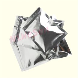 18x26cm 100pcs dust prevention packing bag grip sealable aluminum foil ziplock bag silver recloser zip food storage pouch