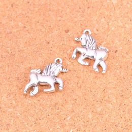 56pcs Antique Silver Plated horse unicorn Charms Pendants for European Bracelet Jewelry Making DIY Handmade 19*16mm