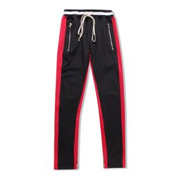 Pants High quality New side zipper casual sweatpants men hiphop jogger pants Green Colour trousers