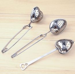 500pcs Tea Leaf Tealeaves Stainless Steel Spoon Tea Ball Herb Mesh Infuser Philtre Squeeze pressing Strainer #HF36