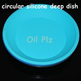 boxes silicon trays Deep Dish Round Pan 8" friendly Non Stick Silicone Container Concentrate Oil BHO fda tray