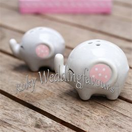 FREE SHIPPING 24 Sets MOMMY AND ME Little Peanut Elephant Salt and Pepper Shaker Party Gifts Great Baby Shower Decor Ideas
