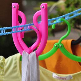 10PCS Portable Business Outdoor Essential Tool Required Folding Clothes Hanger #R571