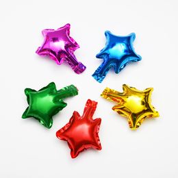 50pcs forma de estrela folha de hélio balão decoração de aniversário 5 polegadas vermelho azul verde roxo ouro prata cor