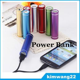 -Дешевые Power Bank Портативный 2600mAh Цилиндр PowerBank Внешнее резервное зарядное устройство Аварийное зарядное устройство для всех мобильных телефонов