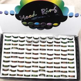 Fashion Mood Rings Free Shipping, 100pcs Mix Size MOOD Ring Changes Color From Temperature
