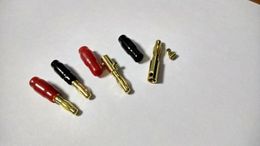 100PCS brass Gold plated 4mm banana plug