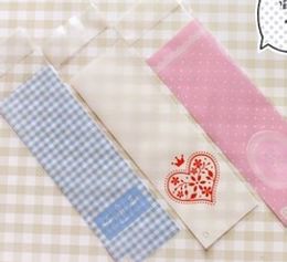 New 200pcs/lot little dots 3 color Self Adhesive Seal Snack bags/Lovely Biscuits Bread Cookie Gift Bag 6x18+3cm