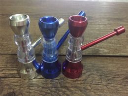 fashion Mini metal Protable Aluminium Hoohak smoking water pipes for herb tobacco smoking pipes Cheap bongs free shipping