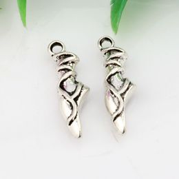 MIC 150pcs Ancient silver Alloy Ballet Slipper Pointe Shoe Charm Pendant DIY jewelry 6.5*23mm