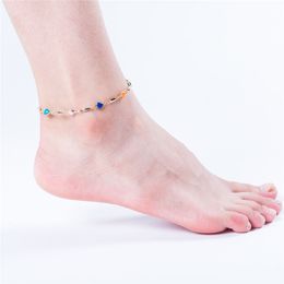 Summer Beach Party Bohemia Anklets for Girls Women with Real 18k Yellow Gold Plated Nice Gift for Friends
