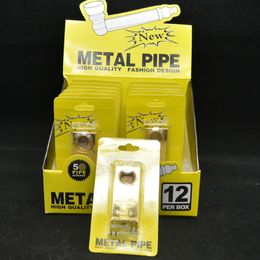 Creative BRIC Shape Metal Pipe Vanilla Grinder Smoking Pipe Gift for Men