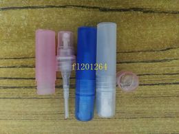 5000pcs/lot Fedex Free Shipping Wholesale colorful 3ml plastic spray Perfume bottle Empty Refillable Atomizer botles