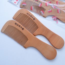 Log Colour peach wooden comb wholesale Health Hair Brushes