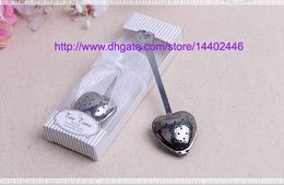 100PCS NEW Heart Design Spoon Tea Infuser Philtre Wedding Souvenir Bridal Shower Favour Gift Free Shipping