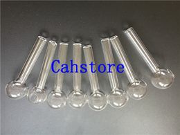 MOQ=50PCS 10cm Clear glass steamroller pyrex oil burner hookah pipes mini glass pipe for smoking free shipping