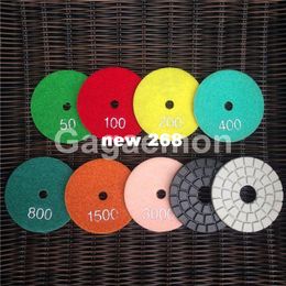 Diamond Pads 3 Inch (80mm) Wet Marble Granite Polishing Pads Kit Buffing Pad Sanding Disc 9 Pcs/Lot Free Shipping