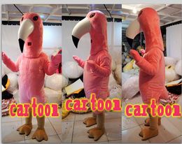 Hot Movie Character Real Pictures Flamingo traje da mascote Adulto Tamanho frete grátis