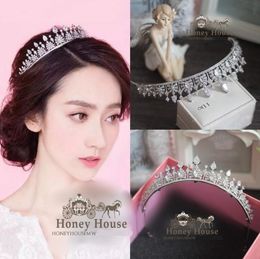 Best Selling Bridal Fascinators With Rhinestone Head Pieces Crystal Headbands Tiaras Crowns Wedding Accessories