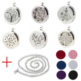 Aroma Jewelry 30mm Perfume Locket 316L Stainless Steel Essential Oil Aromatherapy Diffuser Locket Pendant (Send Chain Felt Pad) WS-9