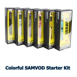 100% Original SAMVOD Starter Kit 30W Vape Mod 1600mah Micro Passthrough battery with SAMVOD Sub ohm Tank atomizer DHL Free