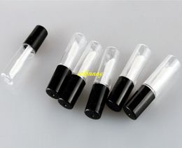 100pcs/lot Free Shipping 2ML Empty Plastic Lip Gloss Tube 2CC Small Lipstick Tube Sample bottle Cosmetic Container